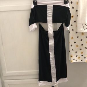 Amiclubwear Black & White Dress, Size M